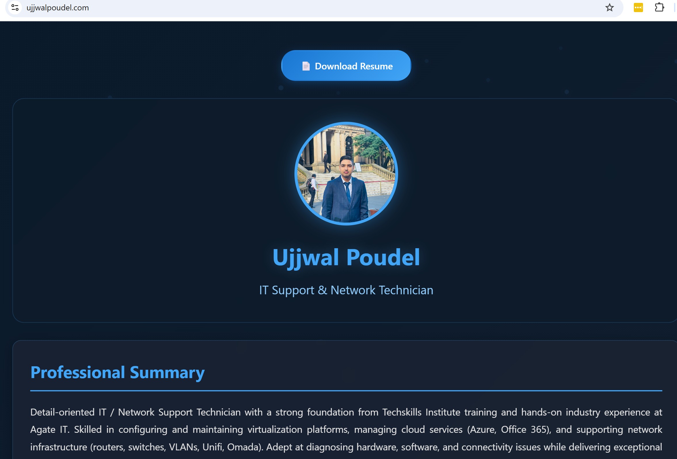 Portfolio Website Screenshot 1